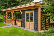 Afbeelding in Gallery-weergave laden, DHZ Plat dak Nijverdal Douglas 900 x 410 cm zwart geïmpregneerd