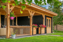 Afbeelding in Gallery-weergave laden, DHZ Plat dak Nijverdal Douglas 900 x 410 cm zwart geïmpregneerd