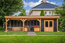 Afbeelding in Gallery-weergave laden, DHZ Plat dak Nijverdal Douglas 900 x 410 cm zwart geïmpregneerd