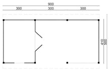 Afbeelding in Gallery-weergave laden, DHZ Plat dak Nijverdal Douglas 900 x 410 cm zwart geïmpregneerd