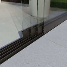 Afbeelding in Gallery-weergave laden, 3-Rail Glazen Schuifwand zwart