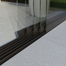 Afbeelding in Gallery-weergave laden, 5-Rail Glazen Schuifwand Zwart