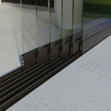 Afbeelding in Gallery-weergave laden, 6-Rail Glazen Schuifwand Zwart