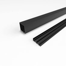 Afbeelding in Gallery-weergave laden, 3-Rail Glazen Schuifwand zwart