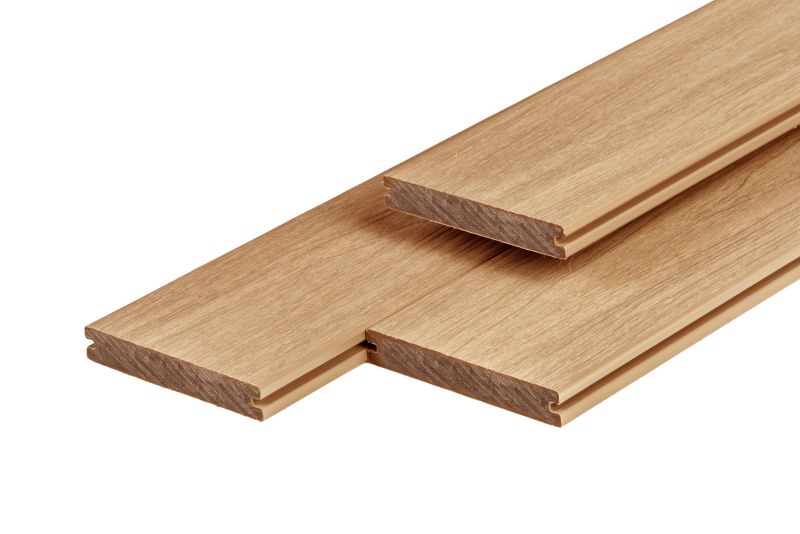 PuraShield composiet vlonderplank 2,3 x 13,8 clip systeem, massief, Cedar